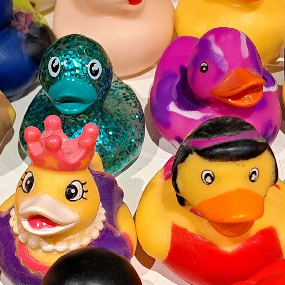 Lot of 69 assorted rubber ducks. Pirates, police men, owls, chicken, princess - Picture 4 of 16